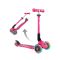 Trotineta pliabila cu 3 roti luminoase, Globber, Junior, Roz