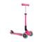 Trotineta pliabila cu 3 roti luminoase, Globber, Junior, Roz