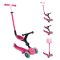 Trotineta 3 in 1 cu scaun si roti luminoase, Globber, Go Up Active, Roz