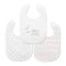 Set 3 bavete bumbac, Lorelli, inchidere cu velcro, potrivit pentru hranire si in perioada eruptiei dentare, Pink