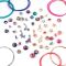 Set 2 in 1 pentru 6 bratari, Make It Real, Halo Charms, Think Pink si True Blue, 56 piese
