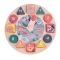 Ceas din lemn tip puzzle, Luna Toys, 22 x 3 cm