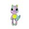 Jucarie mini de plus parfumata, Bubble Pops, S1, Spearmint Splash Capibara, 23 cm