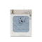 Prosop de baie cu gluga si broderie, Lorelli, 90 x 90 cm, bumbac, Soft Blue