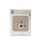 Prosop de baie cu gluga si broderie, Lorelli, 90 x 90 cm, bumbac, Soft Beige