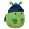 Jucarie de plus, Squishmallows, Greierele Trenton cu caciula albastra, 19 cm