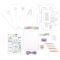 Tabla cu lumina LED si sabloane, Make It Real, 38 piese