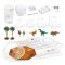Set experimente de crescut cristale, 4M, Terariu cu dinozauri