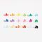 Carioci lavabile duble cu stampile Ooly stampables, 18 buc