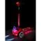 Trotineta Monster Truck Action One, cu miniproiector roti luminoase si late, Rosu