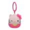 Breloc de plus, Squishmallows, Hello Kitty, 9 cm