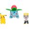Set 3 figurine de actiune, Pokemon, Jangmo-O, Ivysaur si Pikachu