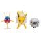 Set 3 figurine de actiune, Pokemon, Carvanha, Jolteon, Wooloo