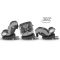 Scaun auto rotativ Coccolle Nyota, Isize 40-150 cm, Moonlit Grey