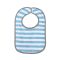 Set 7 bavete, Lorelli, bumbac si peva, 30 x 19 cm, inchidere cu banda velcro