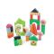Cuburi din lemn cu ilustratii din gospodarie Tender Leaf Toys, Courtyard Blocks, 35 piese