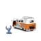 Set masinuta metalica si figurina, Jada, Disney Stitch, Volkswagen Bus 1961, 1:24