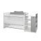 Patut modular multifunctional, Lorelli, 5 configurari diferite, 190 X 72 cm, Multi, White Stone Grey
