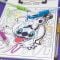 Set jurnal si pixuri fluorescente, Happi Hobbi, Disney Stitch