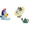 Set de joaca cu 2 figurine, Bluey, Spring Time, Bluey si Muffin