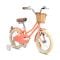 Bicicleta cu roti ajutatoare si cos, Rizz Jr, 14 inch, Peach