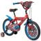 Bicicleta cu roti ajutatoare, Huffy, Marvel Spiderman, 16 inch, Rosu