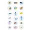 Abtibilduri imitatie sigiliu, Avenir, Natural Creation, Animale Subacvatice, 18 bucati