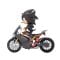 Set de joaca, Sonic the Hedgehog, Shadow cu motocicleta, 13 cm