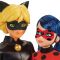 Set 2 papusi Miraculous, Ladybug, Zag Heroez, Buburuza si Cat Noir, 30 cm