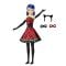 Papusa Marinette 2 in 1, Miraculous Ladybug, Hero Switch