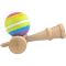 Jucarie de indemanare din lemn, Kendama X, Super Sticky, 18 cm, Multicolor