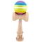Jucarie de indemanare din lemn, Kendama X, Super Sticky, 18 cm, Multicolor