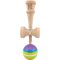 Jucarie de indemanare din lemn, Kendama X, Super Sticky, 18 cm, Multicolor