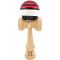 Jucarie de indemanare din lemn, Kendama X, Super Sticky, 18 cm, Rosu, Negru, Alb