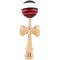 Jucarie de indemanare din lemn, Kendama X, Super Sticky, 18 cm, Rosu, Negru, Alb