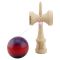 Jucarie de indemanare din lemn, Kendama X, Flippy Big Cups V2, Super Sticky, 18 cm, Mov, Rosu, Negru
