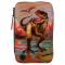 Penar cu trei compartimente echipat, Depesche, Dino World, Khaki Brown