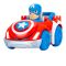 Vehicul cu lansator de sageti si figurina, Spidey and His Amazing Friends, Captain America
