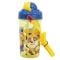 Sticla din plastic cu pai, Paw Patrol, 465 ml