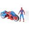 Set figurina cu motocicleta, Spiderman, Web Blast Cycle, 10 cm, F6899