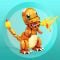 Set de constructie, Mega Bloks, Pokemon Charmander, 180 piese, GKY96