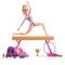 Papusa gimnasta cu accesorii, Barbie, HRG52