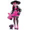 Papusa cu animal de companie, Monster High, Draculaura, HRP64