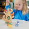 Jucarie din lemn, Fisher Price, Copac cu forme, 10 piese, HXT87
