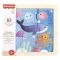 Mini puzzle din lemn, Fisher Price, Oceanul, 9 piese, HXV17