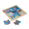 Mini puzzle din lemn, Fisher Price, Oceanul, 9 piese, HXV17