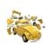 Set de constructie, Airfix Quickbuild, Vw Beetle, Yellow, 36 piese