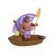 Mini figurina surpriza cu barcuta, Disney Princess, Vaiana 2, JBT68