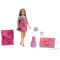 Papusa Barbie Party Unboxed, Glam Pink Curvy, 10 surprize, JFY67