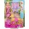 Papusa cu catelus si accesorii, Barbie Malibu, Family&Friends, JJB46